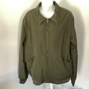 Old Navy Men's Olive Green Bomber Windbreaker Jacket Sz. L